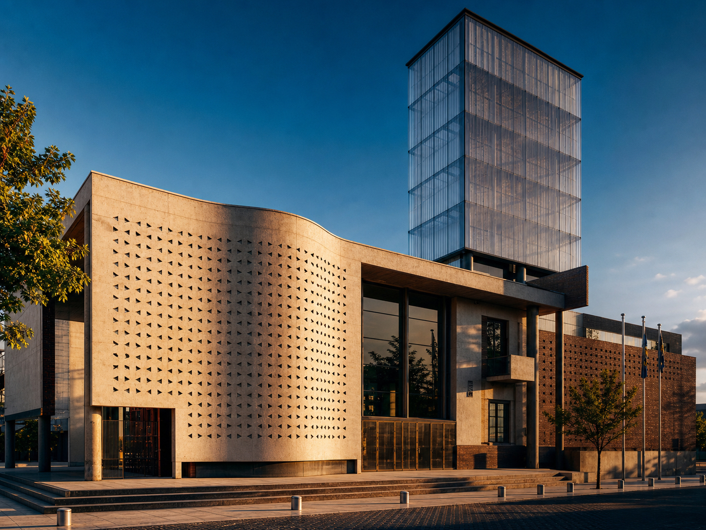 Original court architecture visual representing RDSA Inc.